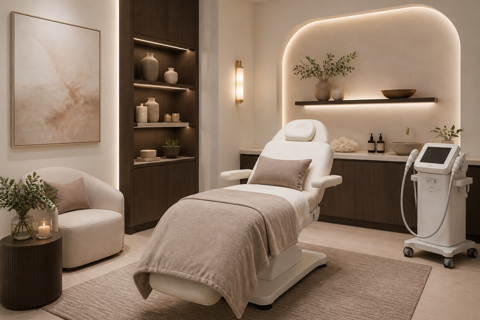 Welcoming, professional treatment room at Parpar Medical Spa