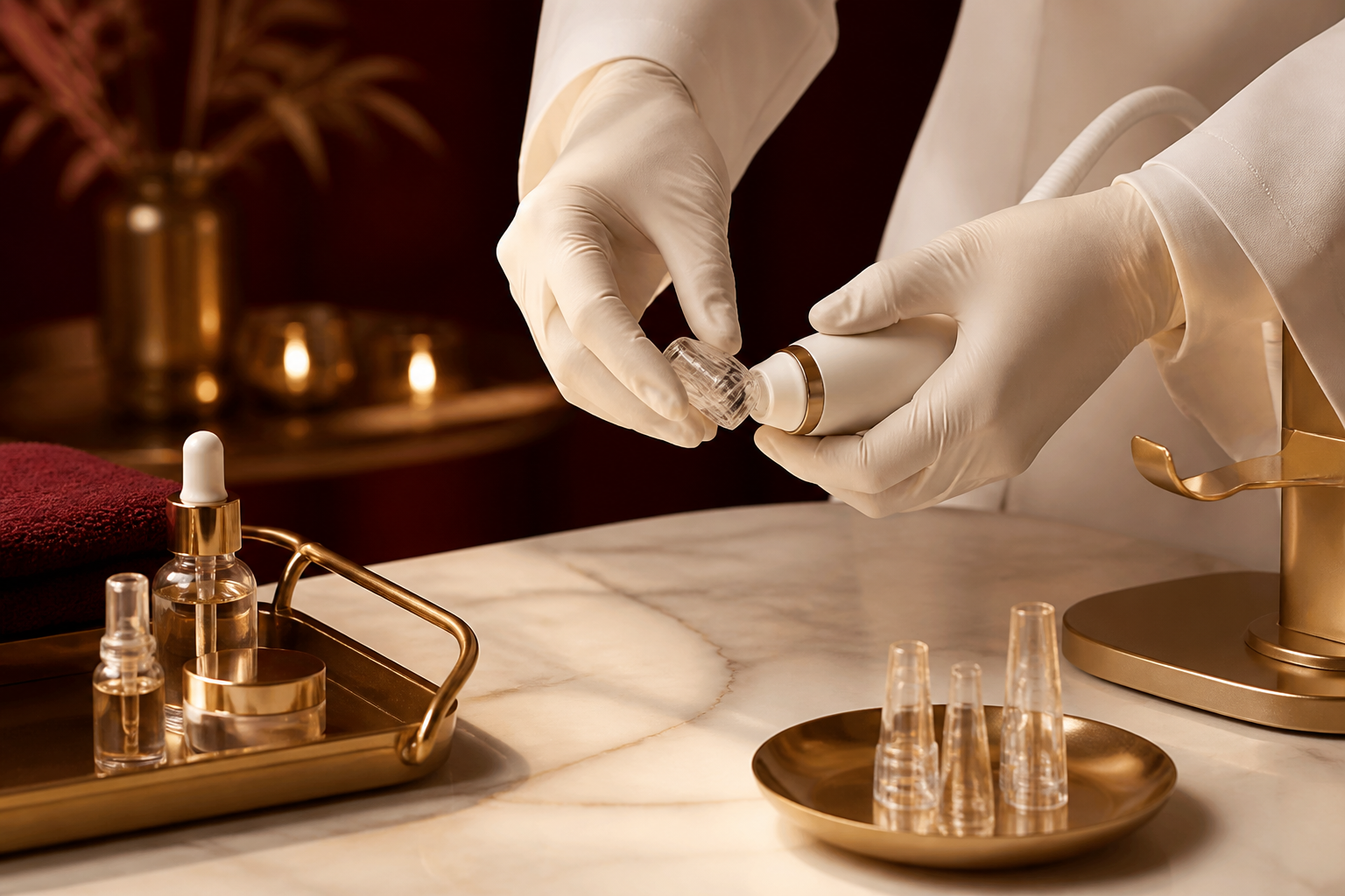 Detail shot reinforcing Parpar's professionalism and care